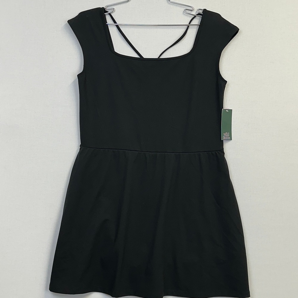 Wild Fable ButterBliss Black Sleeveless Romper Women's XL